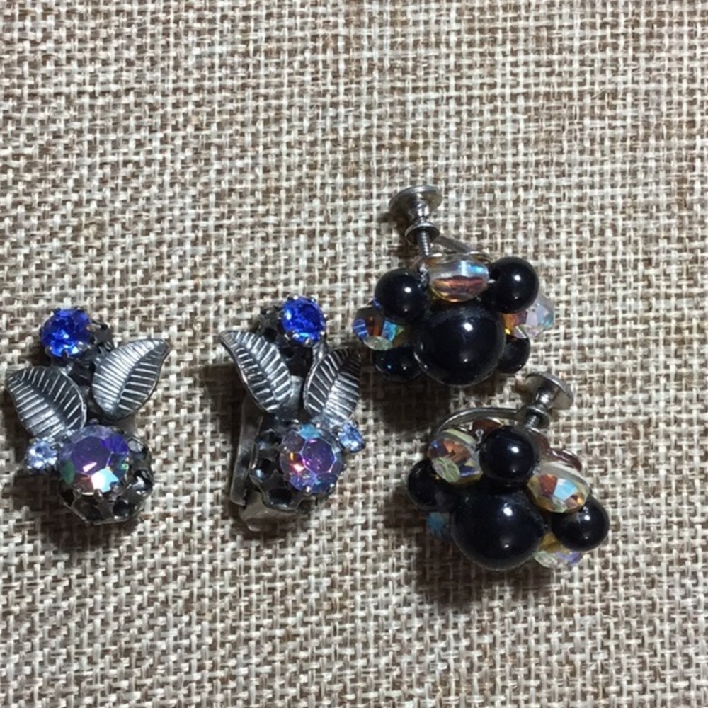 Two Pair Vintage Non Pierced Earrings